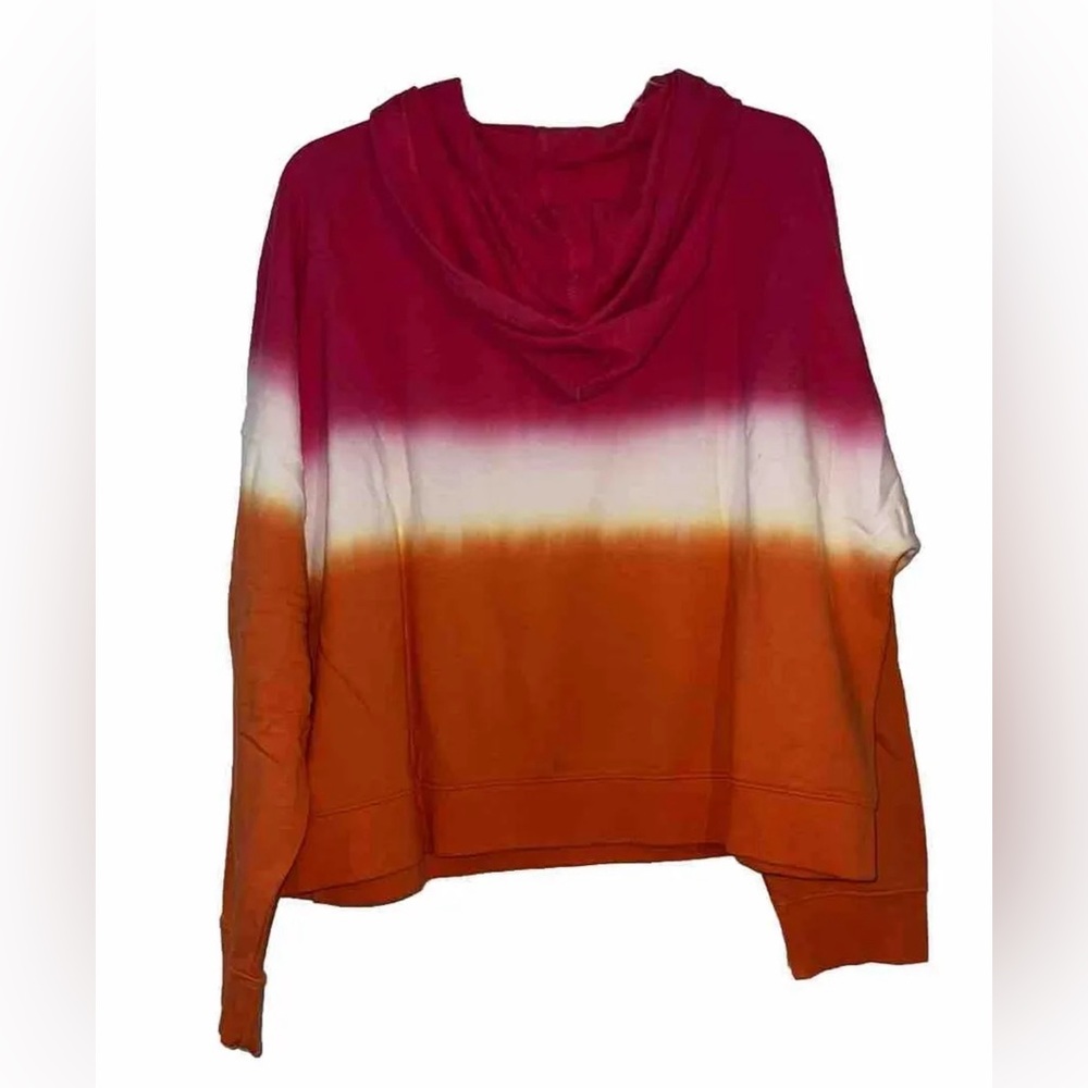 Calvin Klein Womens Dip Dye Logo Hoodie Sweatshirt Berry Sorbet Combo Sz XXL NWT - Picture 2 of 3
